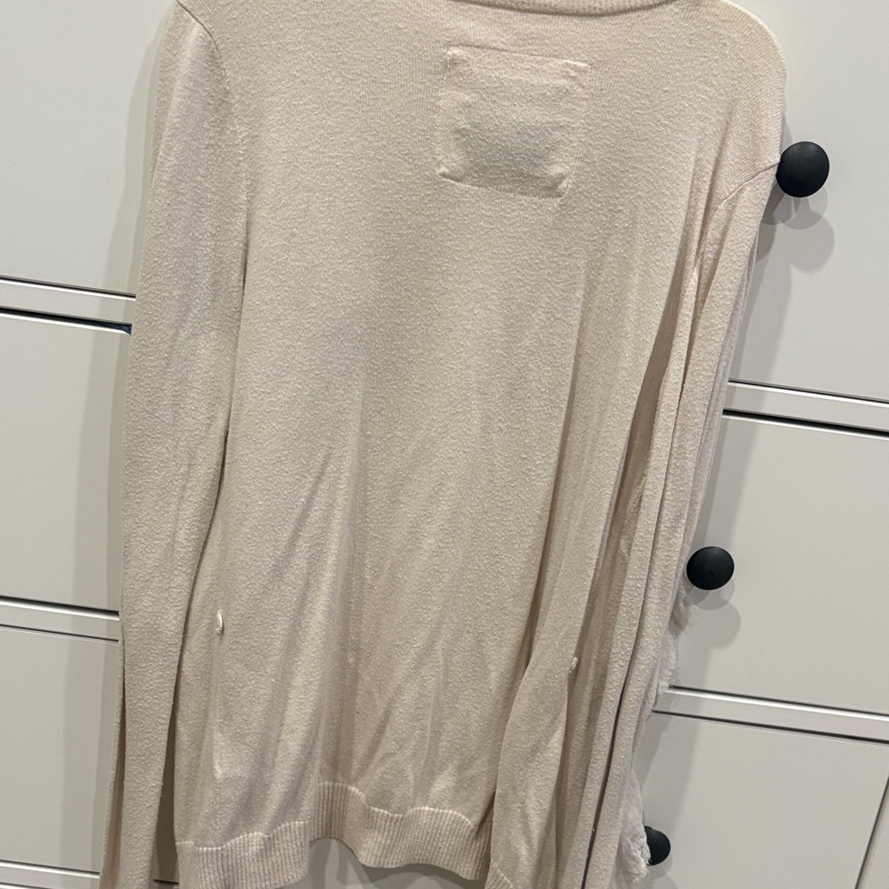 Abercrombie & Fitch Cream Ruffle Cardigan - Picture 4 of 4